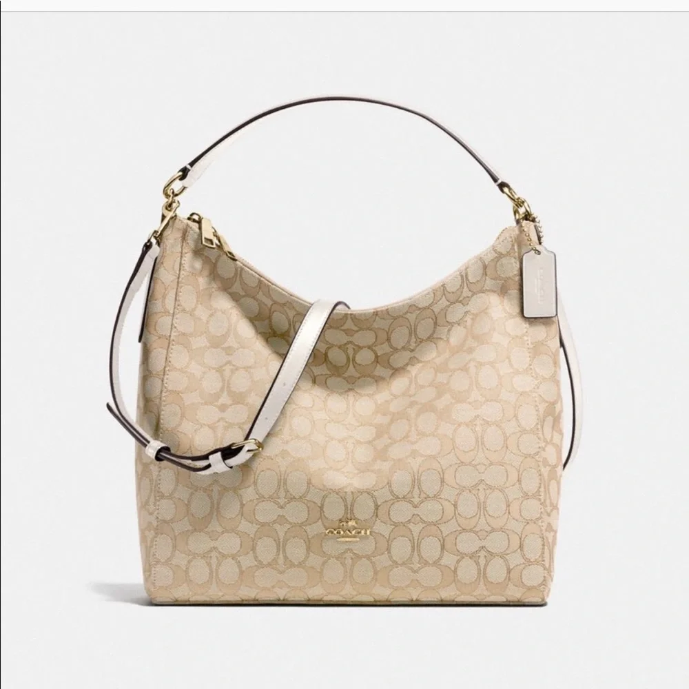 Coach Signature Celeste Convertible Hobo, Two Way Bag #F58327 NWT 2017